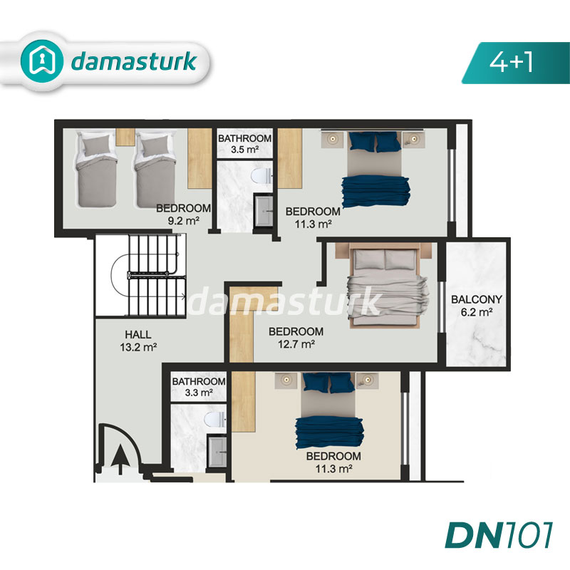 Appartements à vendre à Alanya - Antalya DN101 | damasturk Immobilier 02
