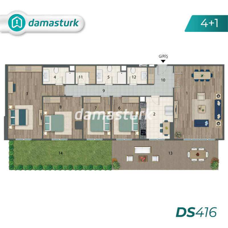 Apartments for sale in Ispartakule - Istanbul DS416| damasturk Real Estate 04