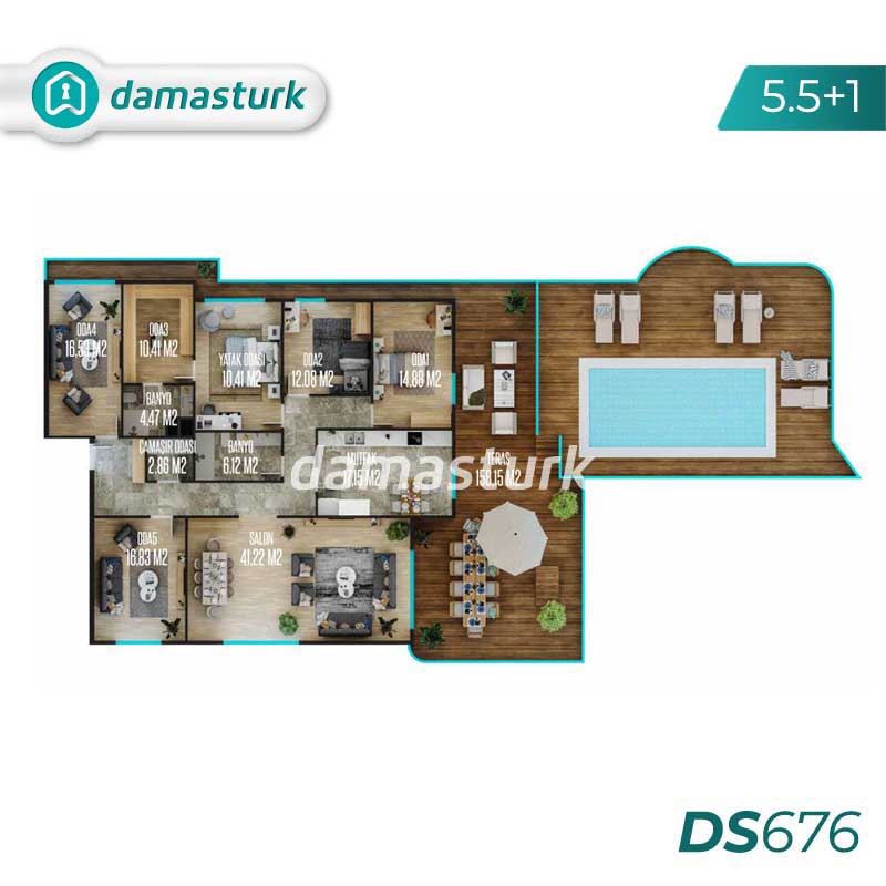 فروش آپارتمان در پندیک - استانبول DS676 | املاک داماستورک 05