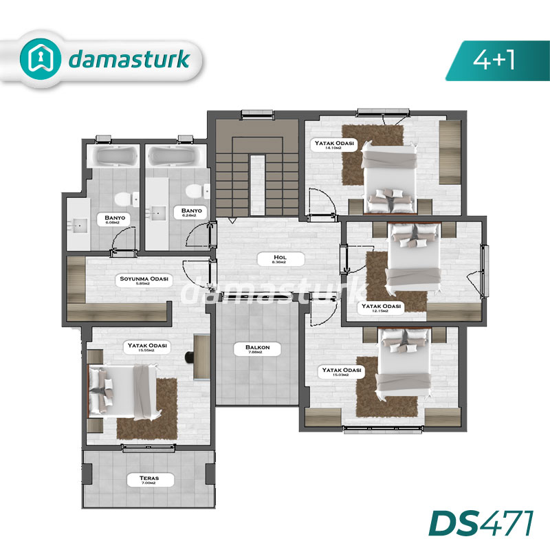 Villas à vendre à Silivri - Istanbul DS471 | damasturk Immobilier 02