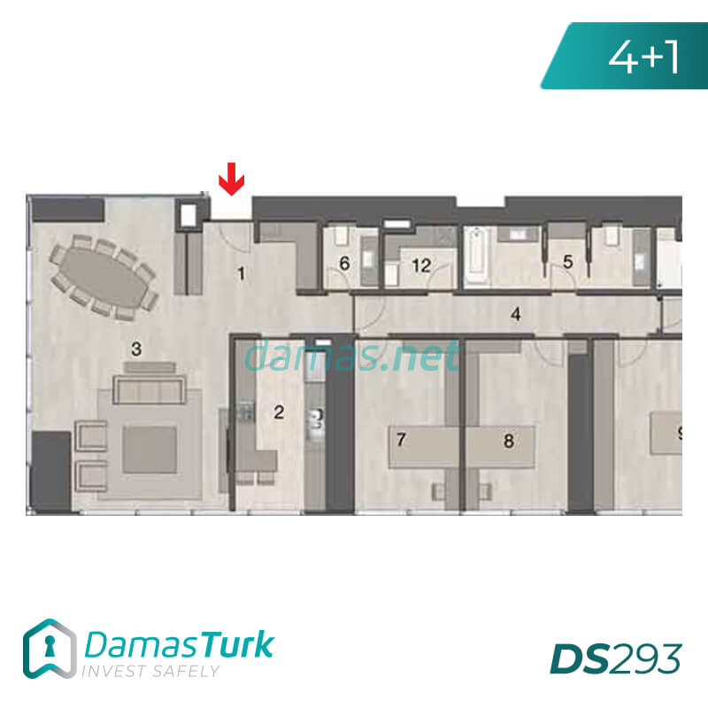 Ready investment apartments complex with a beautiful sea views in istanbul - sisli DS293 || damas.net 04