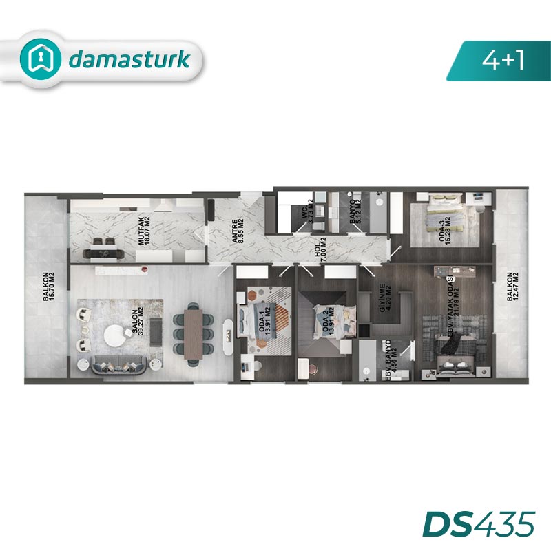 آپارتمان برای فروش در كوتشوك شكمجة - استانبول DS435 | املاک داماستورک 03