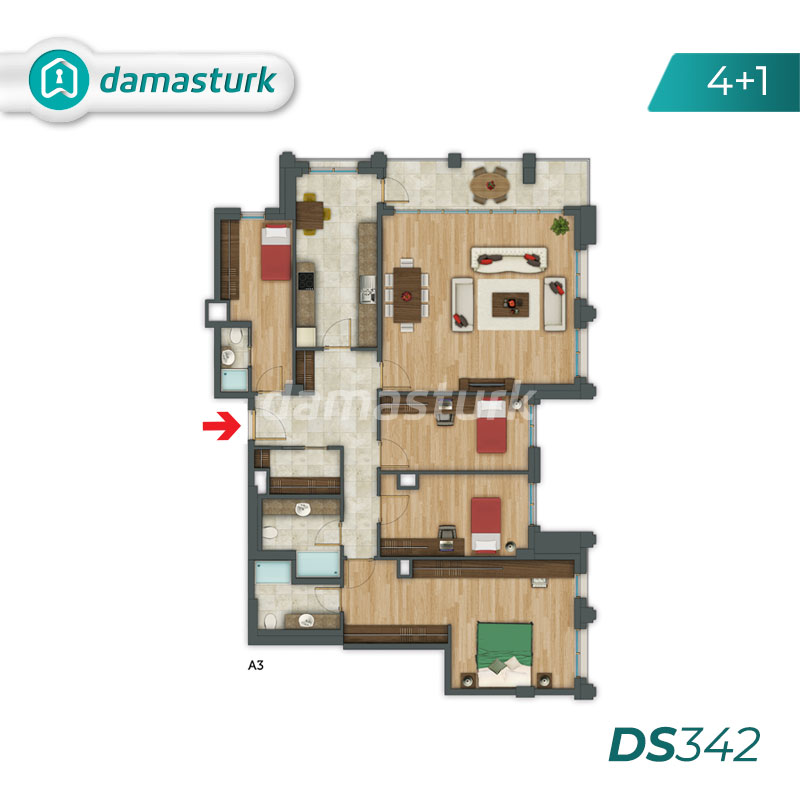 Apartments for sale in Turkey - Istanbul - the complex DS342 || damasturk Real Estate Company 06