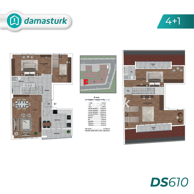 Appartements à vendre à Beyoğlu - Istanbul DS610 | damasturk Immobilier 04