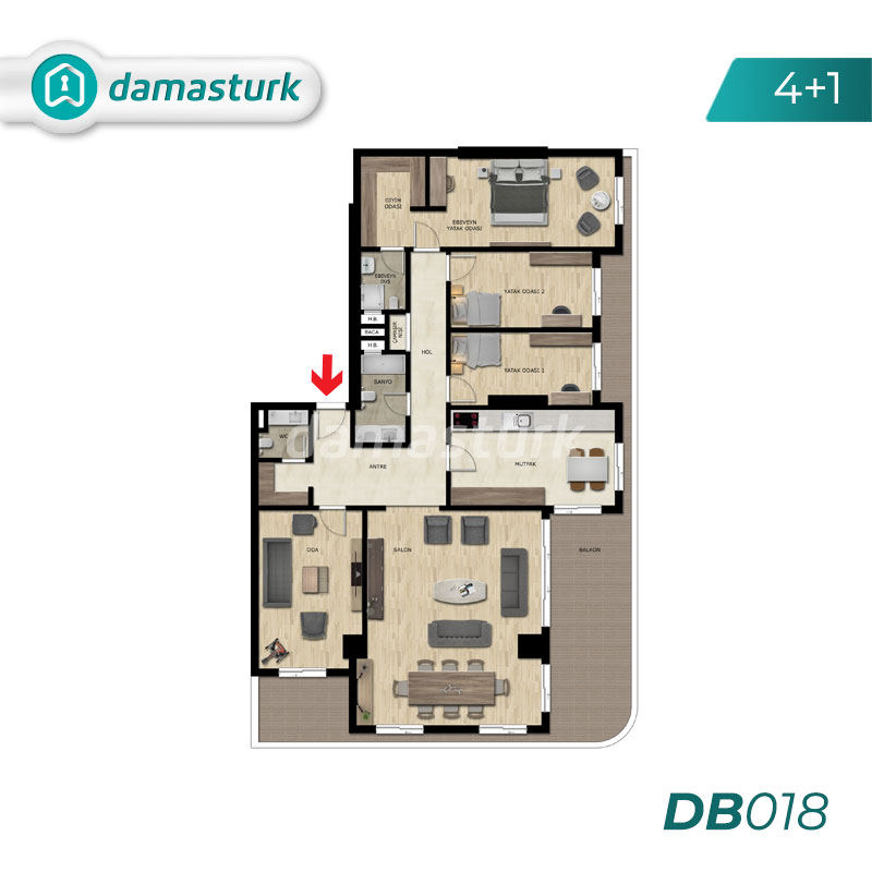  Apartments for sale in Bursa Turkey - complex DB018 || damasturk Real Estate Company 02
