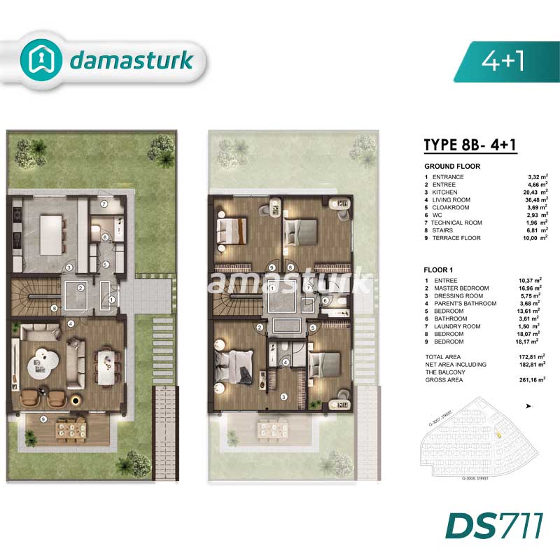 Villas for sale in Bahçeşehir - Istanbul DS711 | damasturk Real Estate 02