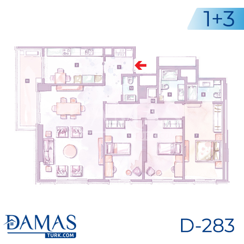 Damas Project D-283 in Istanbul - Floor plan picture 04