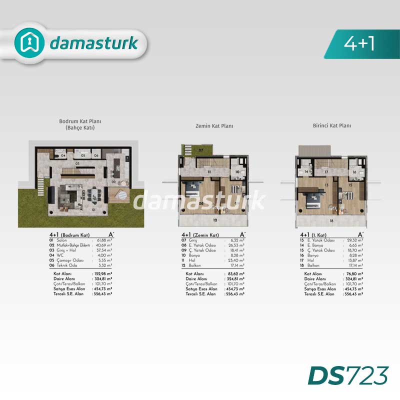Villas de luxe à vendre à Çekmeköy - Istanbul DS723 | damasturk Immobilier 02