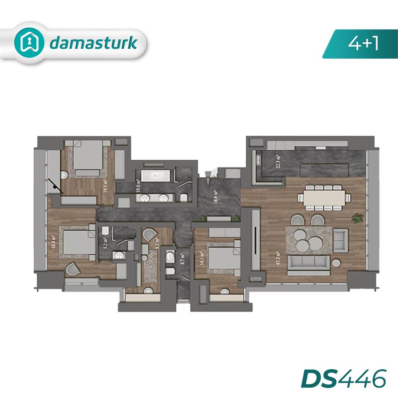 Apartments for sale in Şişli - Istanbul DS446 | damasturk Real Estate 04