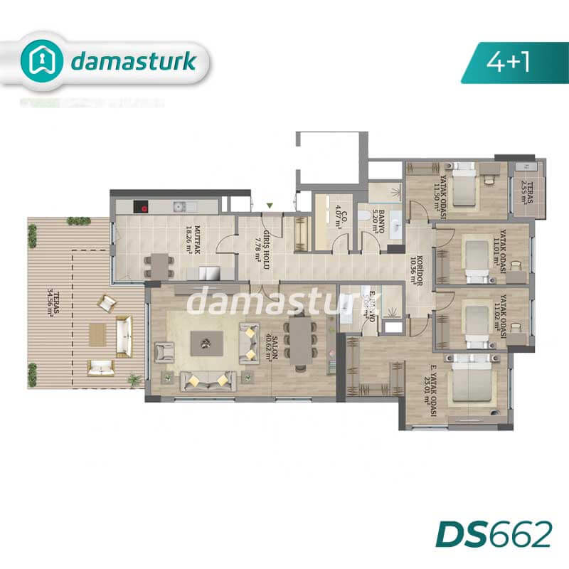 Immobilier de luxe à vendre à Küçükçekmece - Istanbul DS662 | DAMAS TÜRK Immobilier 03