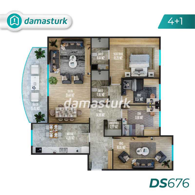 فروش آپارتمان در پندیک - استانبول DS676 | املاک داماستورک 04