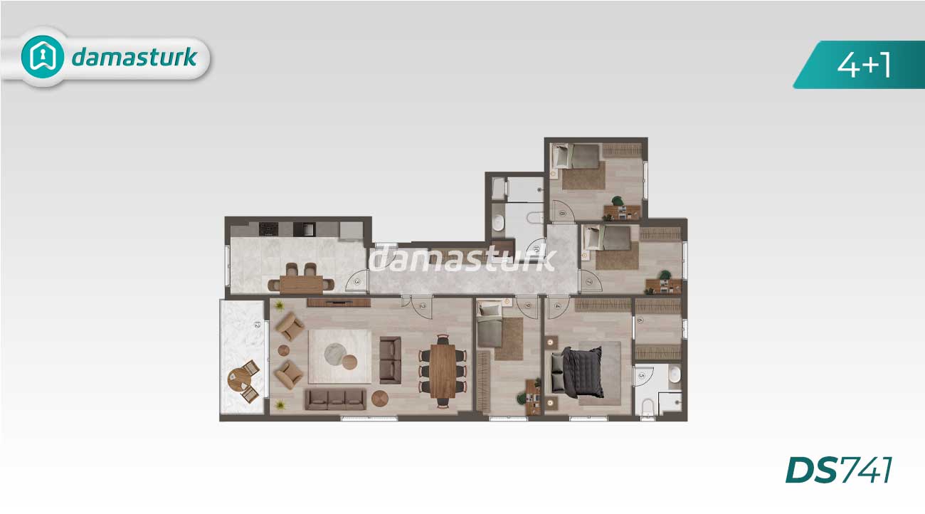 Apartments for sale in Başakşehir - Istanbul DS741 | damasturk Real Estate 07
