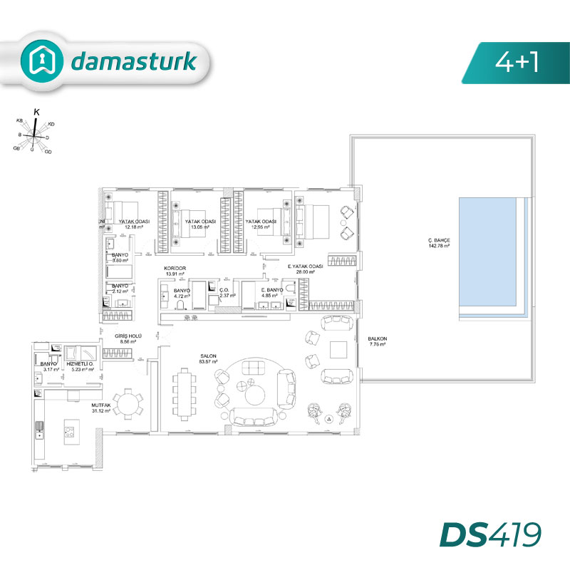 Apartments for sale in Şişli -Istanbul DS419 | DAMAS TÜRK Real Estate 04