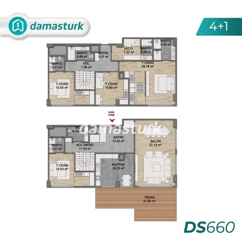 Apartments for sale in Başakşehir - Istanbul DS660 | damasturk Real Estate 04