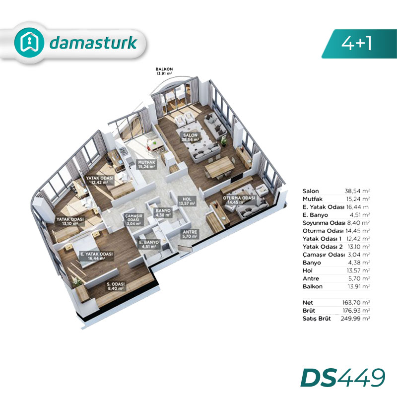 Apartments for sale in Ümraniye - Istanbul DS449 | damasturk Real Estate 04