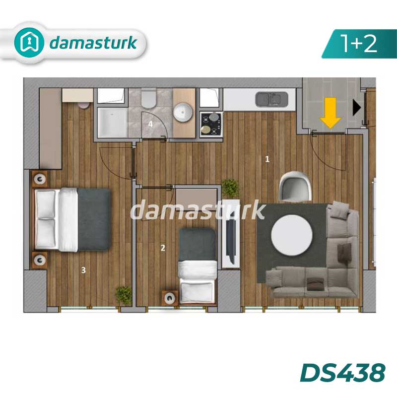 Appartements à vendre à Maltepe - Istanbul DS483 | damasturk Immobilier 02