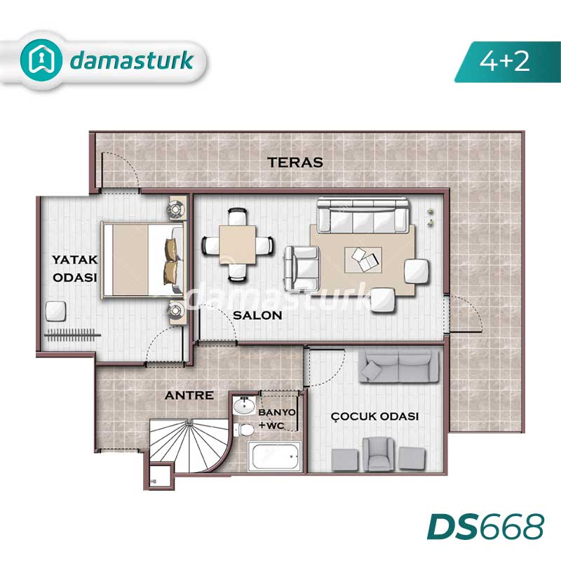Apartments for sale in Eyup - Istanbul DS668 | damasturk Real Estate 02