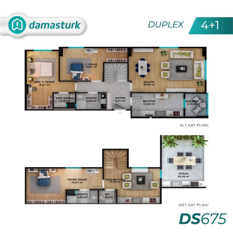 Appartements à vendre à Pendik - Istanbul DS675 | damasturk Immobilier 03