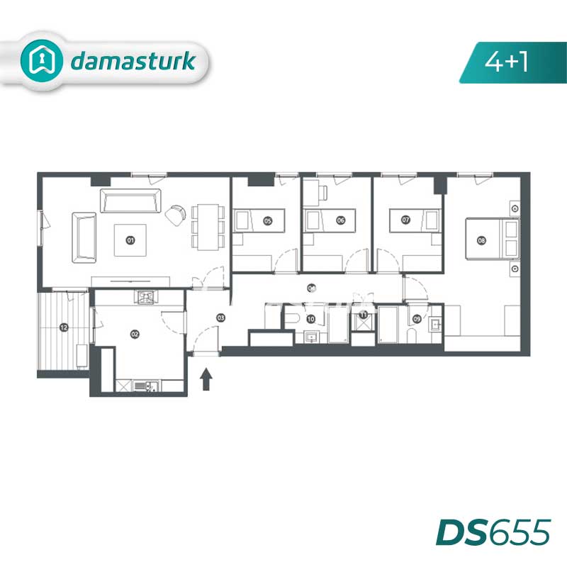 آپارتمان برای فروش در بغجلار - استانبول DS655 | املاک داماستورک 04
