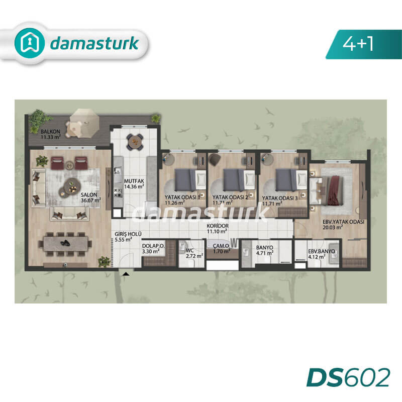 Apartments for sale in Başakşehir-Istanbul DS602 | DAMAS TÜRK Real Estate 03
