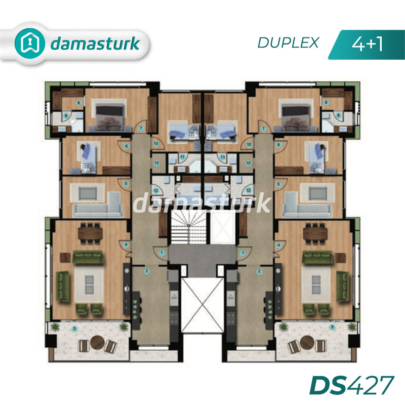 آپارتمان برای فروش در بيليك دوزو - استانبول DS427 | املاک داماستورک 01