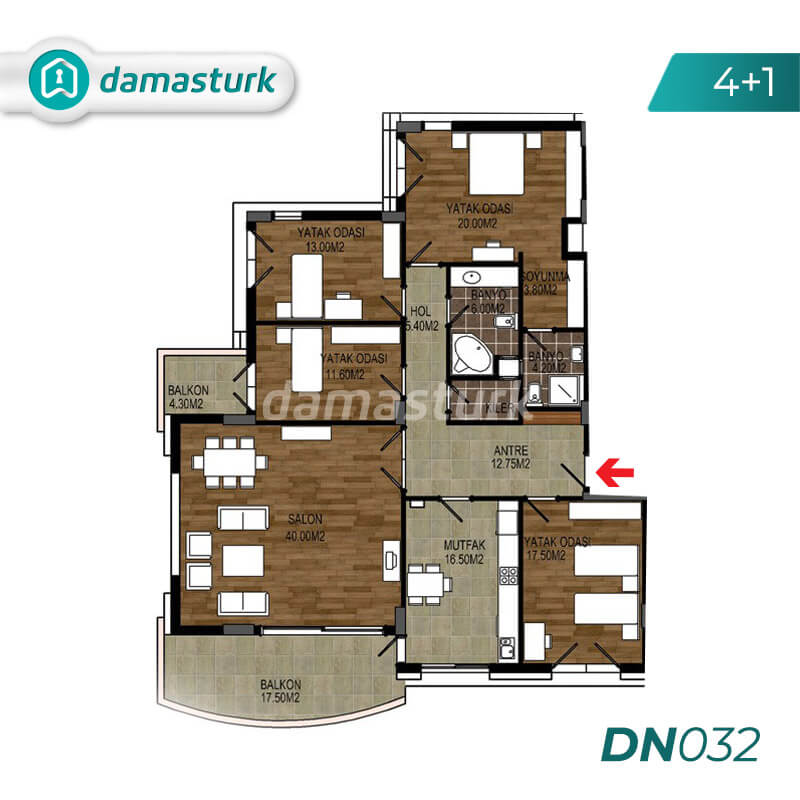 Apartments for sale in Antalya Turkey - complex DN032 || damasturk Real Estate Company 04