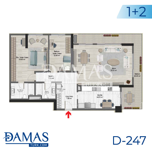Damas Project D-247 in Istanbul - Floor plan picture 04