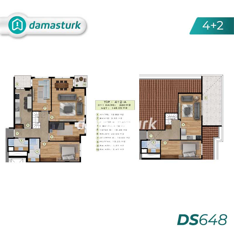 Apartments for sale in Beylikdüzü - Istanbul DS648 | damasturk Real Estate 03