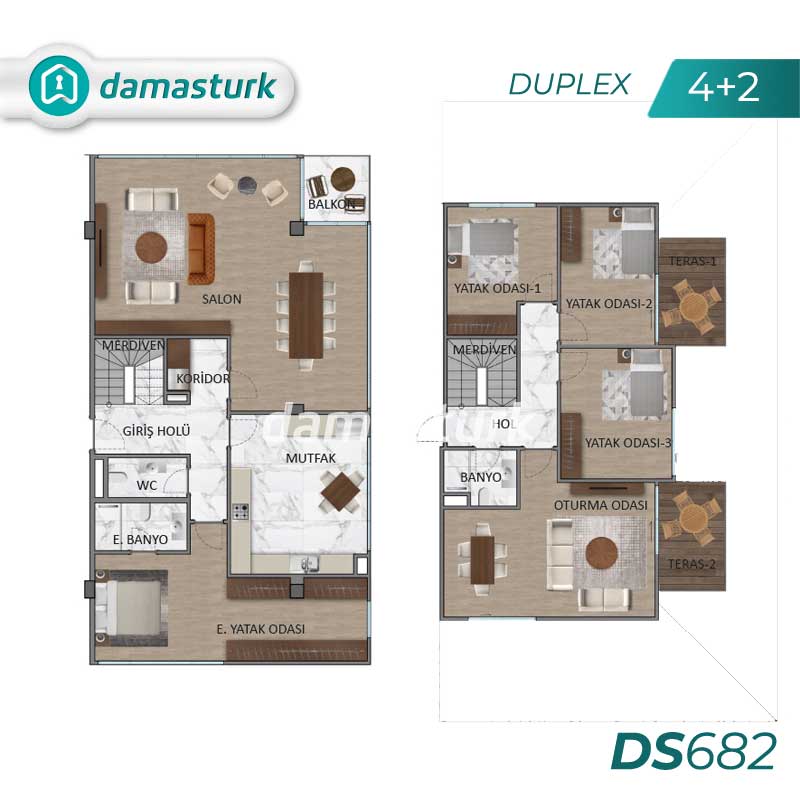 Appartements à vendre à Üsküdar - Istanbul DS682 | damasturk Immobilier 03