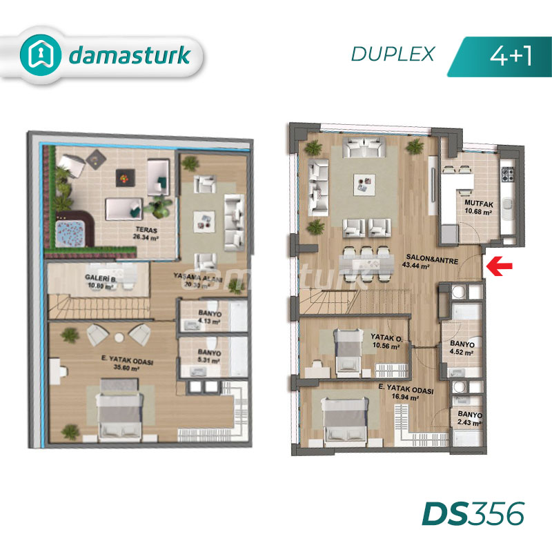 Apartments for sale in Turkey - Istanbul - the complex DS356 || damasturk Real Estate Company 04