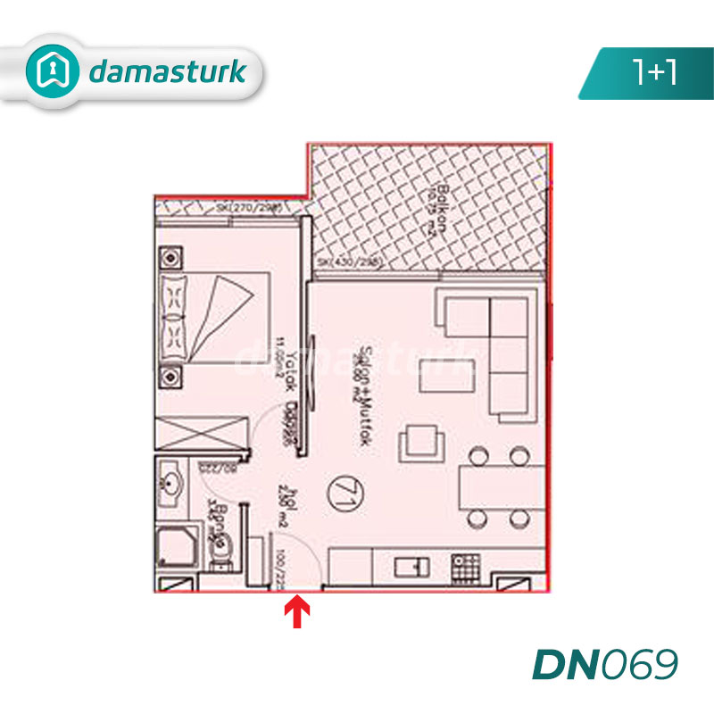  Apartments for sale in Antalya - Turkey - Complex DN069  || damasturk Real Estate Company 04