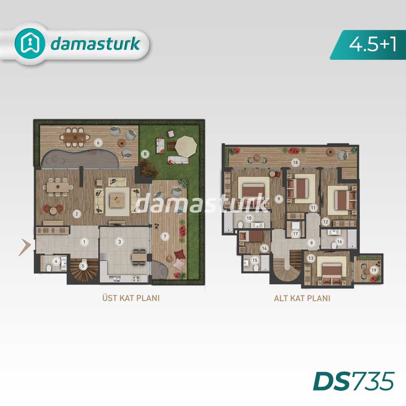 آپارتمان های لوکس برای فروش در زيتون بورنو - استانبول DS735 | املاک داماستورک 05