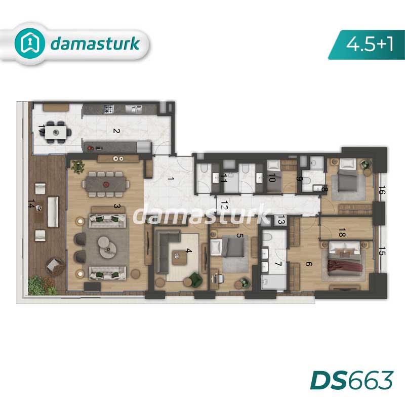 Appartements de luxe à vendre à Tuzla - Istanbul DS663 | damasturk Immobilier 02