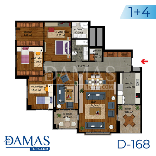 Damas Project D-168 in Istanbul - Floor plan picture  04