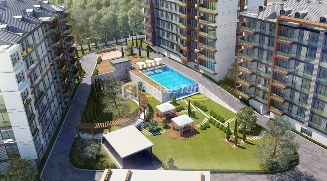 Ready to move complex with sea view and comfortable installment in Istanbul, European area, Buyukcekmece DS288 || damas.net 04