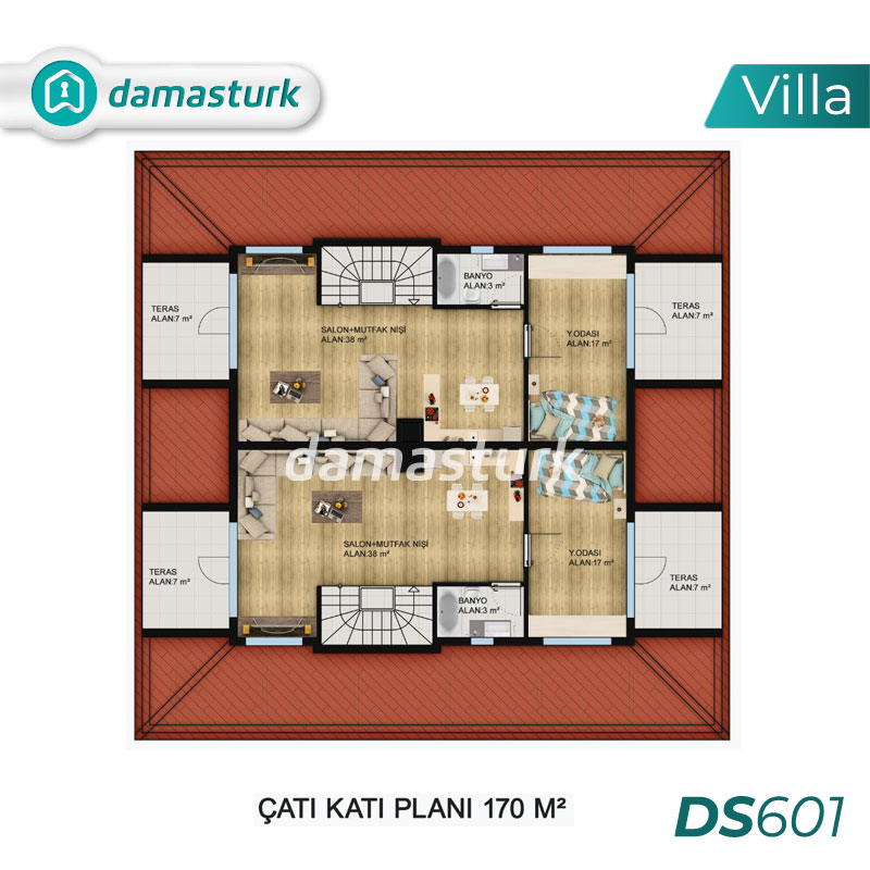Villas for sale in Beylikdüzü - Istanbul DS601 | damasturk Real Estate 04