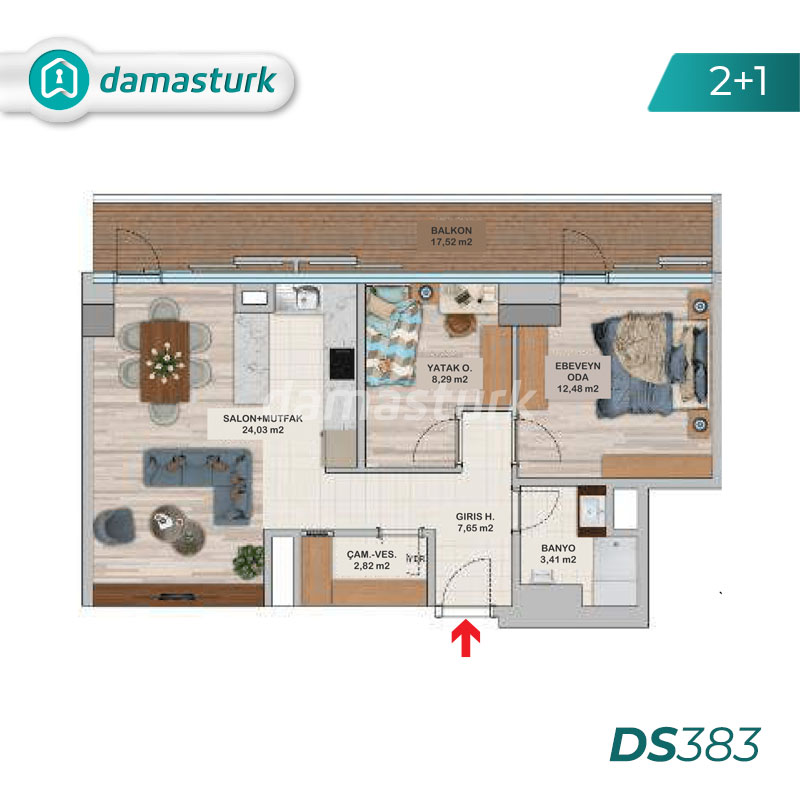 Apartments for sale in Turkey - Istanbul - the complex DS383  || damasturk Real Estate  04