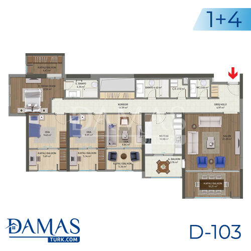 Damas Project D-103 in Istanbul - Floor plan picture 04