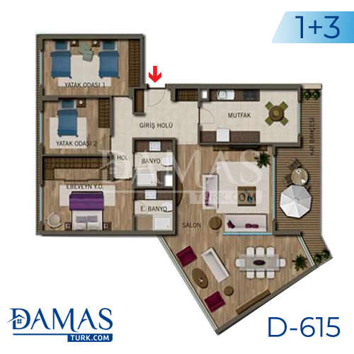 Damas Project D-615 in Antalya - Floor plan picture 04