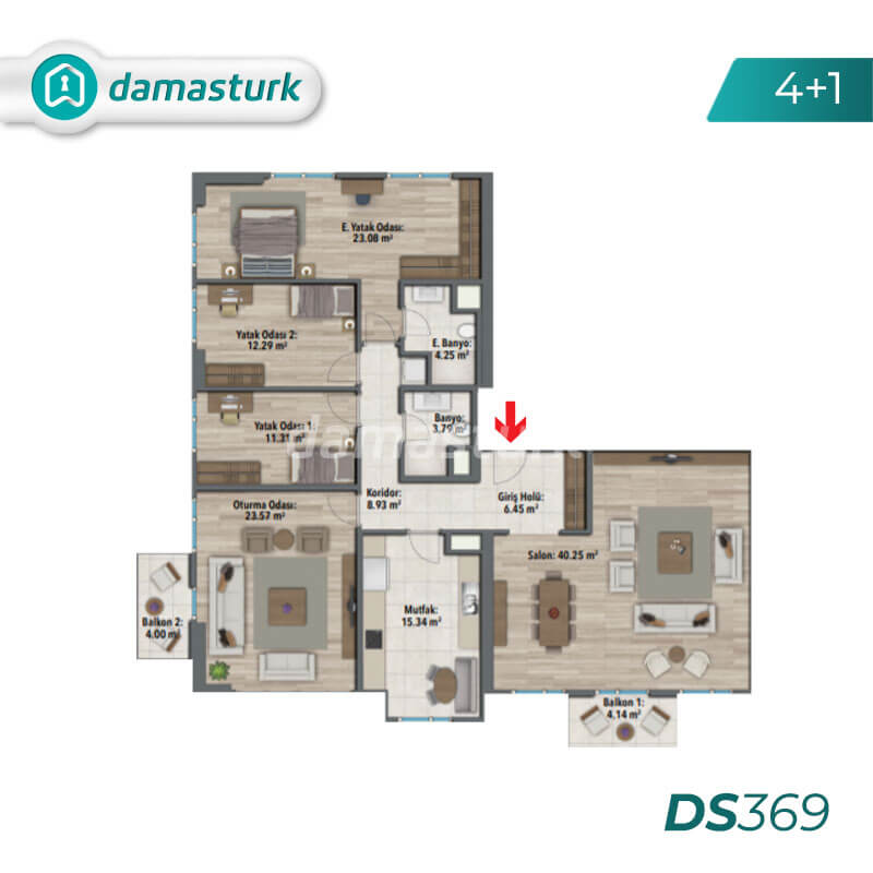 Apartments for sale in Turkey - Istanbul - the complex DS369 || damasturk Real Estate Company 04