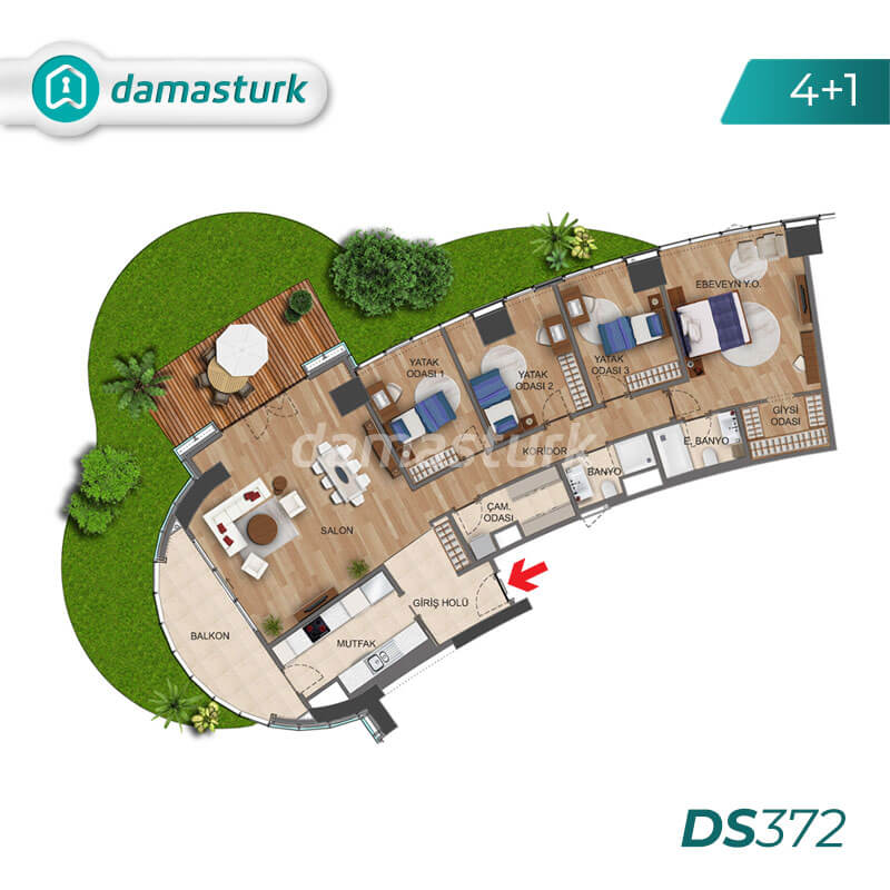 Apartments for sale in Turkey - Istanbul - the complex DS372  || damasturk Real Estate Company 04