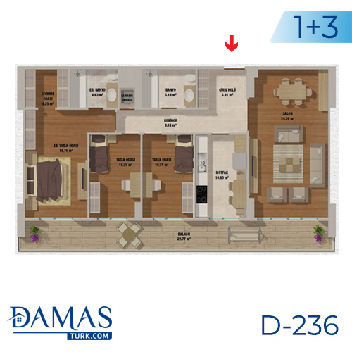 مجمع داماس 236 في اسطنبول - صورة مخطط 04