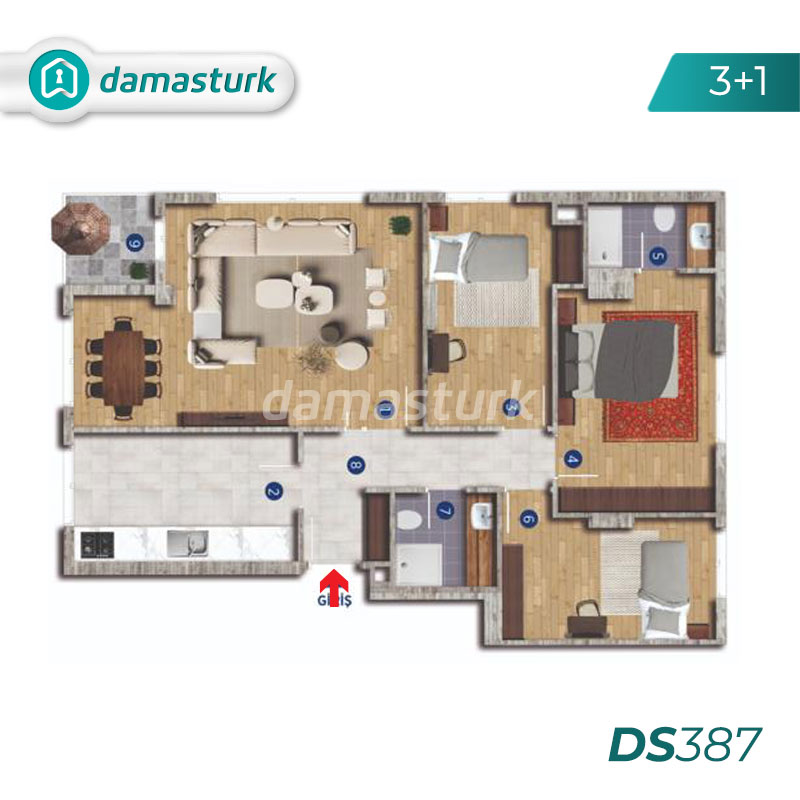 آپارتمانهای فروشی در ترکیه - استانبول - مجتمع  -  DS387  ||  داماس تورک أملاک 04