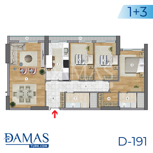 Damas Project D-191 in Istanbul - Floor plan picture  04