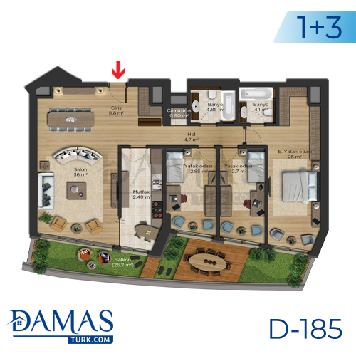 Damas Project D-185 in Istanbul - Floor plan picture  04