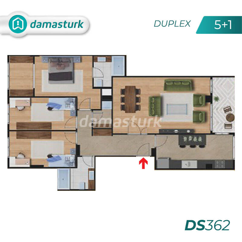 Apartments for sale in Turkey - Istanbul - the complex DS362  || damasturk Real Estate Company 04