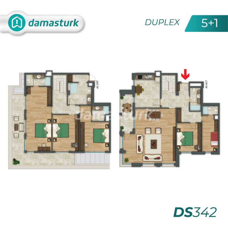 Apartments for sale in Turkey - Istanbul - the complex DS342 || damasturk Real Estate Company 08