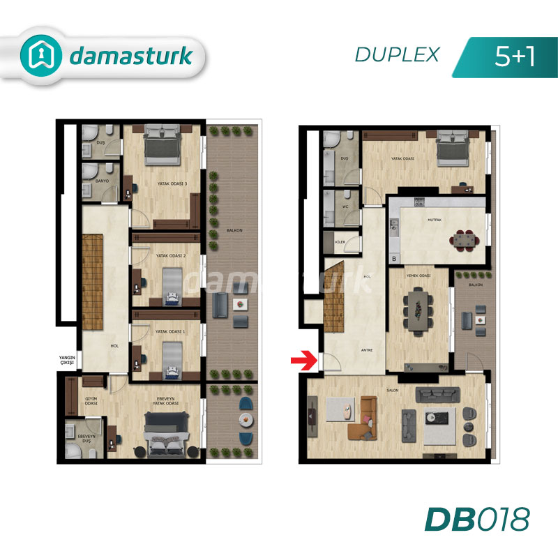  Apartments for sale in Bursa Turkey - complex DB018 || damasturk Real Estate Company 03