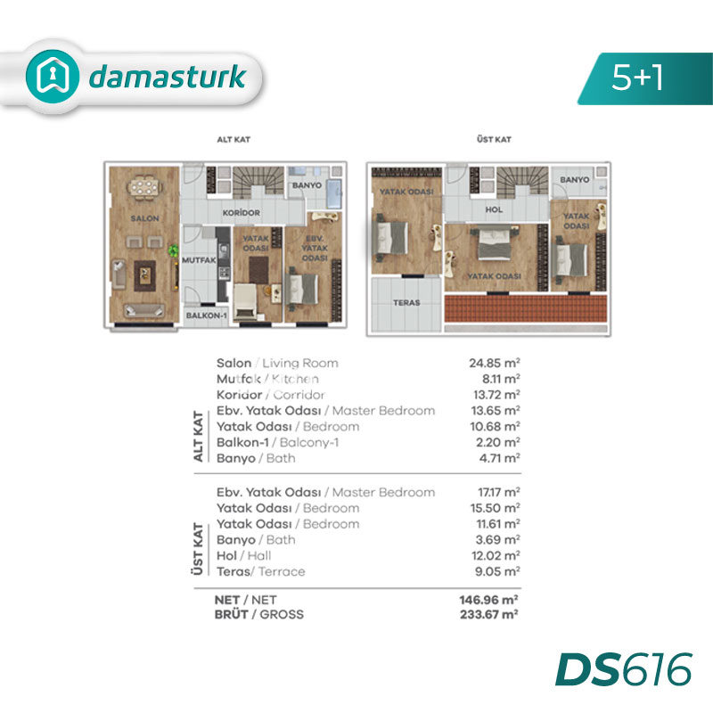 Appartements à vendre à Eyüpsultan - Istanbul DS616 | damasturk Immobilier 04