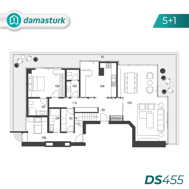 Luxury apartments for sale in Üsküdar - Istanbul DS455 | damasturk Real Estate 05